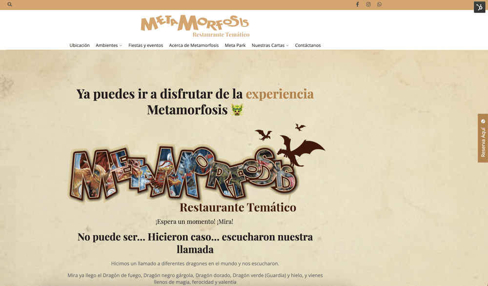 METAMORFOSIS restaurante temático