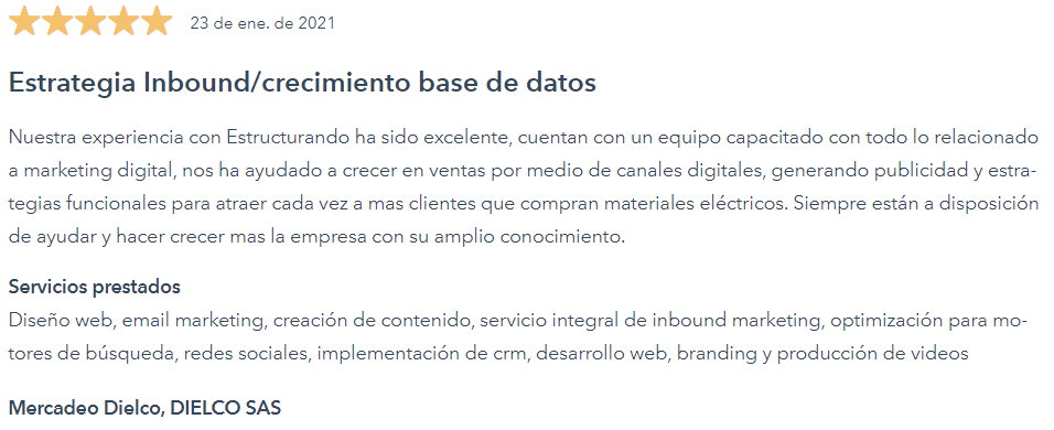 Testimonio estructurando DIELCO